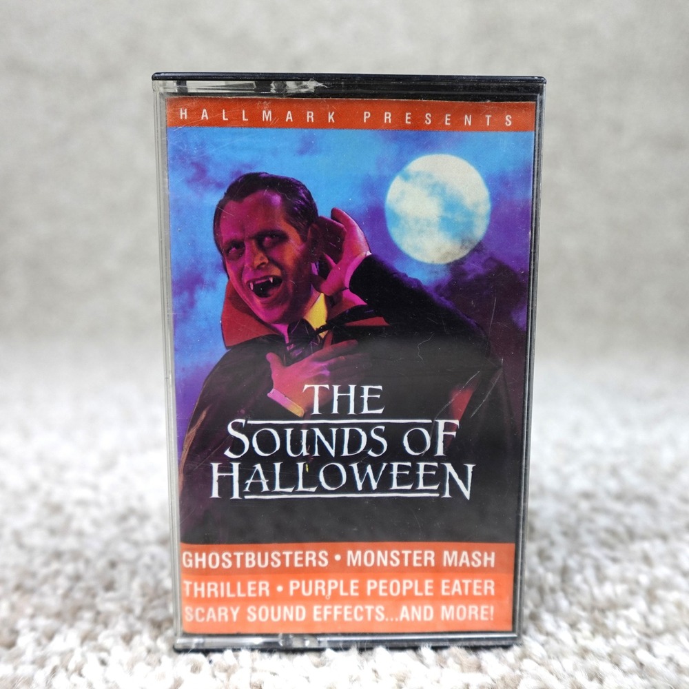 Vintage 1986 Hallmark The Sounds of Halloween Cassette Tape Ghostbusters Thrill